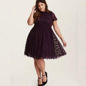 Torrid purple lace dress